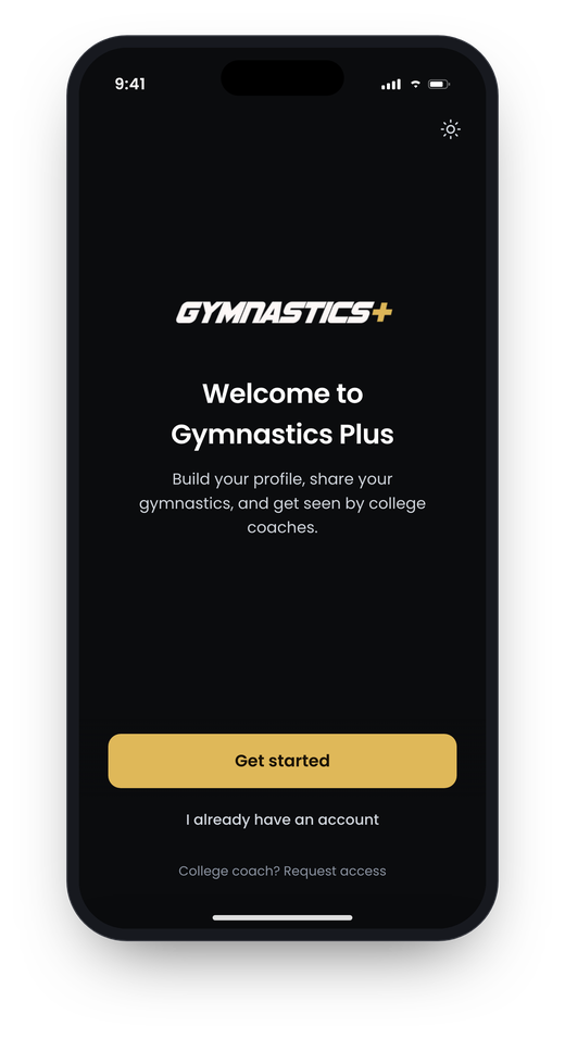 Gymnastics Plus App second screen