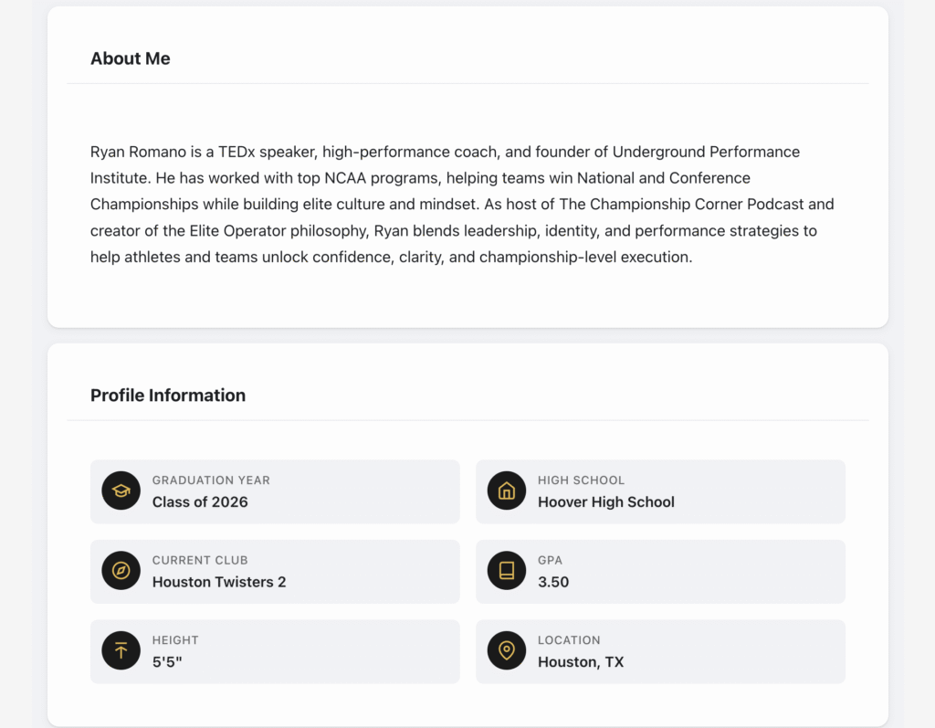 Gymnastics Plus Profile Bio